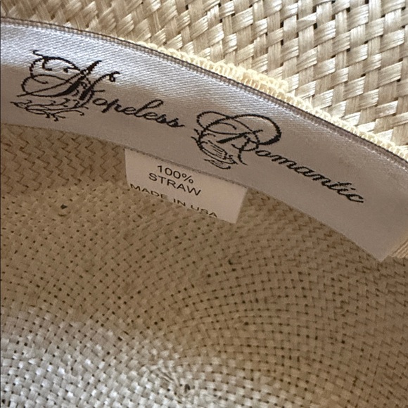 Chic Beige Floral summer cloche Women's Hat with Netting by  hopeless romantic - Picture 5 of 5